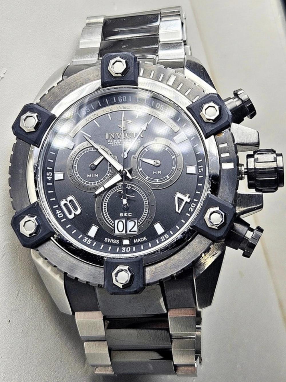 Invicta 2011 Swiss Made Reserve Bolt Zeus Swiss Made Chronograph Watch #0338